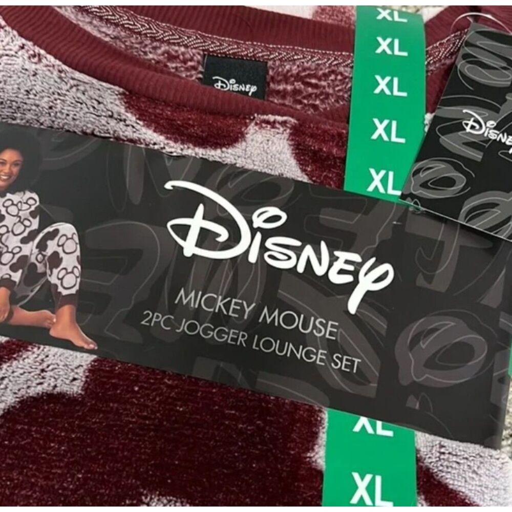 NEW Soft Fleece Sz XL (16/18) Comfy MICKEY MOUSE 2 Pc Pajama Lounge Set DISNEY - Picture 6 of 7